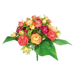Arche Diffusion - Fleurs artificielles - bouquet renoncules oranges H.31cm 18 tiges Outlet