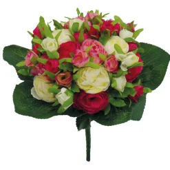 Arche Diffusion - Fleurs artificielles - bouquet renoncules fuchsia H.31cm