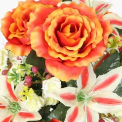 Arche Diffusion Fleurs Et Plantes Artificielles | - Fleurs artificielles - coupe florale orange D.43 H.45cm