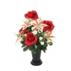 Arche Diffusion Fleurs Et Plantes Artificielles | - Fleurs artificielles - bouquet funéraire avec vase D.32 H.44cm