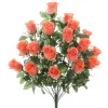 Arche Diffusion Fleurs Et Plantes Artificielles | - Fleurs artificielles - bouquet saumon de roses et gypsophiles H.59cm