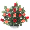 Arche Diffusion Fleurs Et Plantes Artificielles | - Jardinière de roses bicolore artificielles D 45 H 39 cm