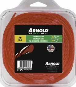 Arnold Coupe-Bordures Et Débroussailleuses | - Fil de coupe-bordure rond en nylon torsadé rouge af 3,4, 3,3 mm × 9 m