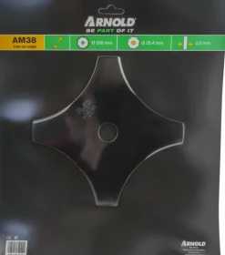 Arnold - Lame de débroussailleuse 20 cm, 4 dents - alésage 25,4 cm