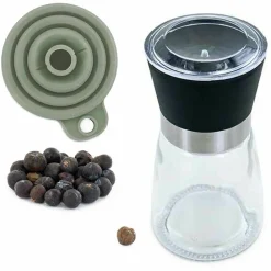 Aromandise - Moulin à épices, entonnoir et baies de genévrier bio Discount