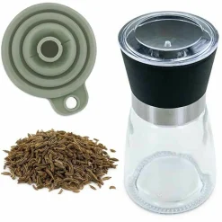 Aromandise Épicerie Gourmande | - Moulin à épices, entonnoir et cumin entier bio