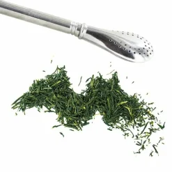 Aromandise Épicerie Gourmande | - Thé vert gyokuro 50 g + paille inox avec filtre