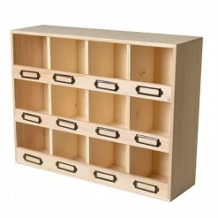 Artemio Librairie Et Papeterie | - 2 casiers de rangement en bois 12 emplacements