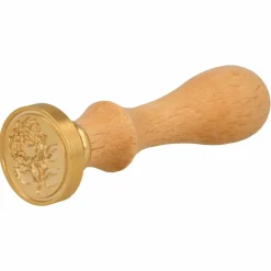 Artemio - Manche en bois pour cachet de cire + tampon fougère Hot