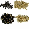 Artemio Bijoux Et Perles | - 600 perles alphabet noir/ doré