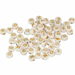 Artemio Bijoux Et Perles | - 300 perles blanches alphabet