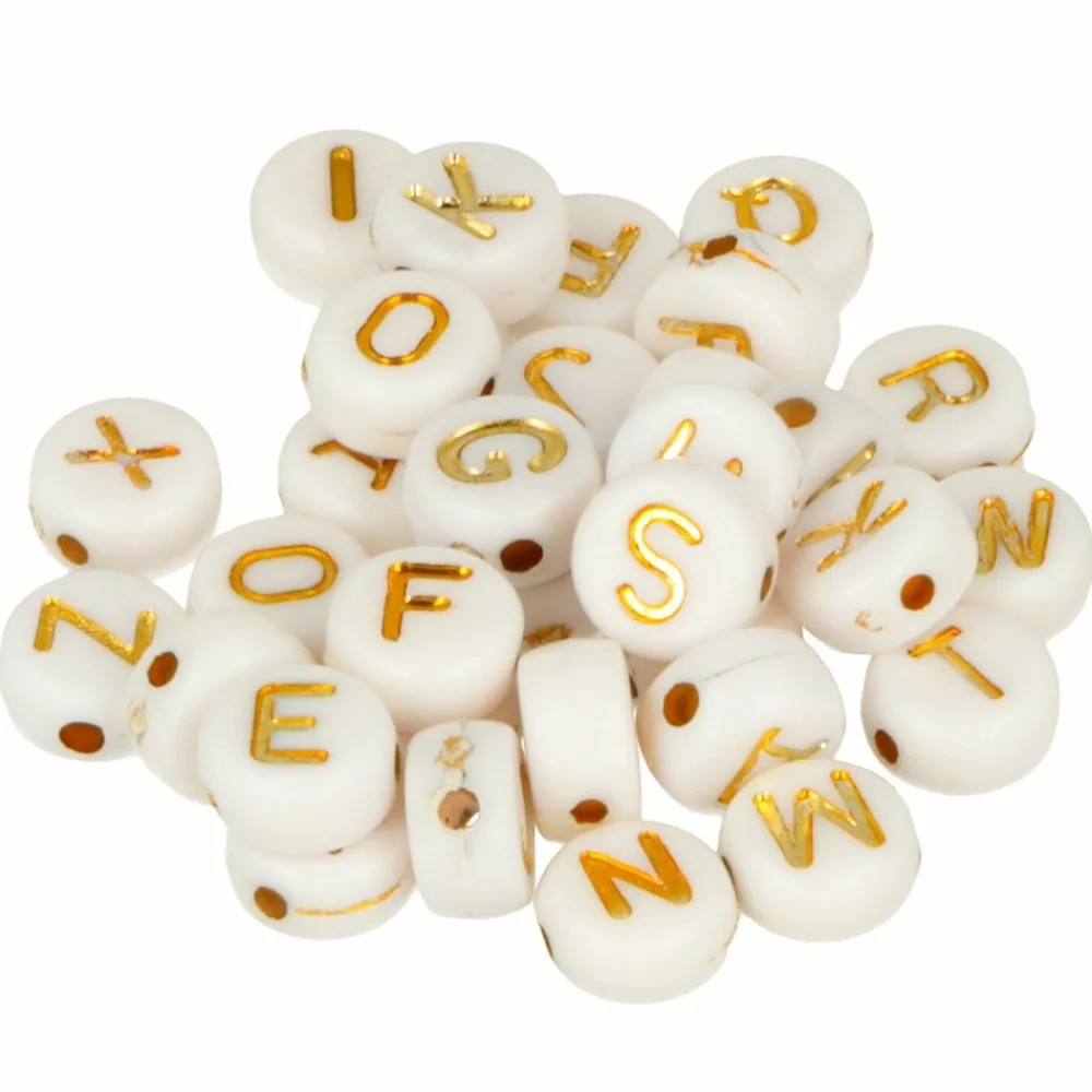 Artemio Bijoux Et Perles | - 300 perles blanches alphabet