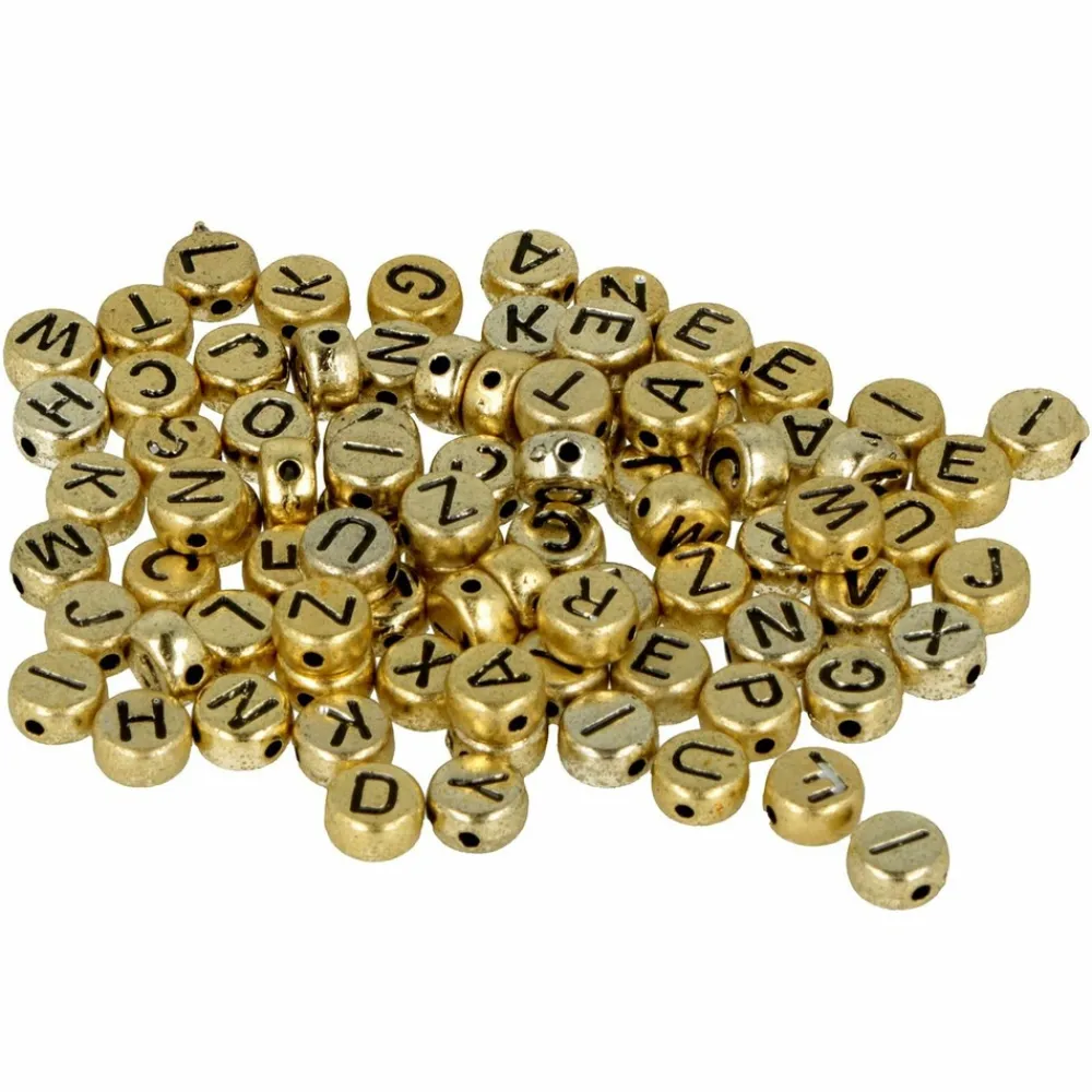 Artemio - 300 perles dorées alphabet Online