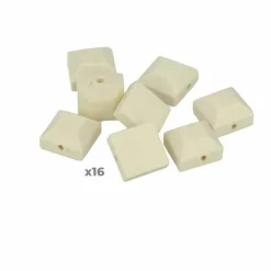 Artemio - 16 perles en bois cabochon carré 10 x 4 mm Online