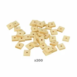 Artemio - 200 perles en bois carrées 10 x 3 mm Online