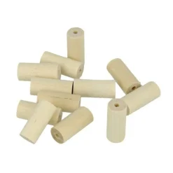 Artemio - 25 perles en bois cylindres 20 x 8.6 mm Clearance