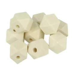 Artemio - 10 perles en bois polygonales 15 mm Discount