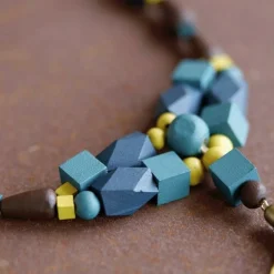 Artemio Bijoux Et Perles | - 8 perles en bois polygonales 16 x 11 mm