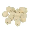 Artemio - 14 perles en bois polygonales 12 x 16 mm Discount
