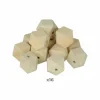 Artemio - 16 perles en bois polygonales 20 x 27 mm Best
