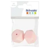 Artemio Bijoux Et Perles | - 2 perles silicone hexagonales - 17 mm - rose poudré