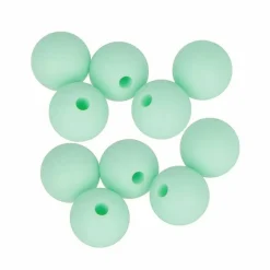 Artemio Bijoux Et Perles | - 10 perles silicone rondes 10 mm - vert d'eau