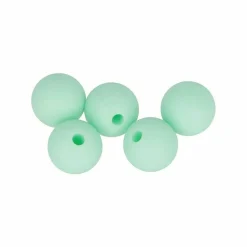 Artemio Bijoux Et Perles | - 10 perles silicone rondes 10 mm - vert d'eau