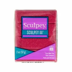 Artemio - Pâte polymère sculpey 57 g - rouge grenat pailleté Clearance
