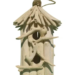 Artxlight Oiseaux Du Jardin | - Nichoir carré double en bois d'albésia à suspendre