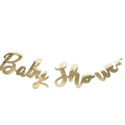 Artyfetes Factory - Guirlande "Baby Shower" or et métal - 100cm Discount