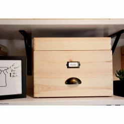 Astigarraga Décoration Créative | - Boîte de rangement en pin massif avec couvercle taille 4