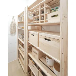 Astigarraga Décoration Créative | - Boîte de rangement en pin massif avec couvercle taille 4