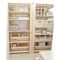 Astigarraga Décoration Créative | - Boîte de rangement en pin massif avec couvercle taille 4
