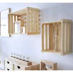 Astigarraga - Caisse de rangement en pin massif 36 x 25 x 17 cm Discount