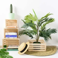 Astigarraga - Caisse de rangement en pin massif 36 x 25 x 17 cm Discount