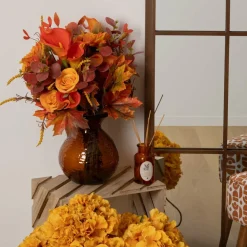 Atmosphera Bouquets De Fleurs | - Bouquet artificiel automnal - h. 55 cm - orange