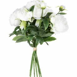 Atmosphera Bouquets De Fleurs | - Bouquet artificiel de 13 pivoines - h. 50 cm - blanc