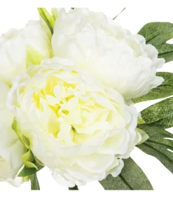 Atmosphera - Bouquet artificiel 4 pivoines blanches h 30 cm Sale