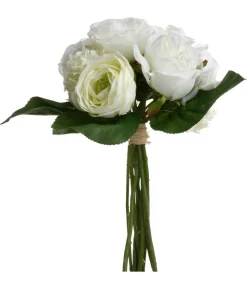 Atmosphera - Bouquet composé fleurs artificielles blanches d. 28 x h. 30 cm Best