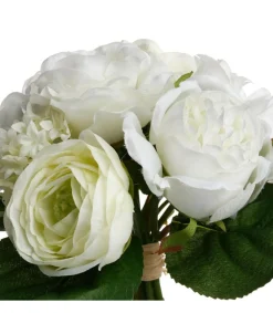 Atmosphera - Bouquet composé fleurs artificielles blanches d. 28 x h. 30 cm Best