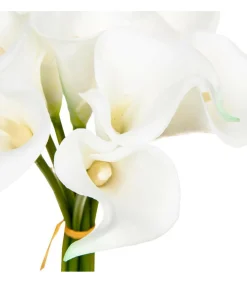 Atmosphera - Bouquet de fleurs artificielles 8 arums blanches h 36 cm