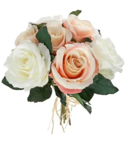Atmosphera - Bouquet de fleurs artificielles 7 roses vieillies d. 23 x h. 30 cm Best