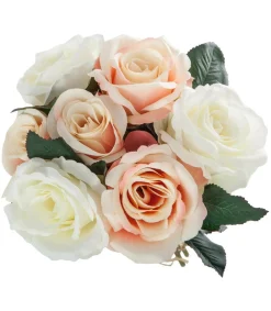 Atmosphera - Bouquet de fleurs artificielles 7 roses vieillies d. 23 x h. 30 cm Best