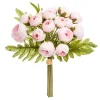 Atmosphera - Bouquet de fleurs artificielles 18 mini camélias rose d. 17 x h. 26 cm Hot