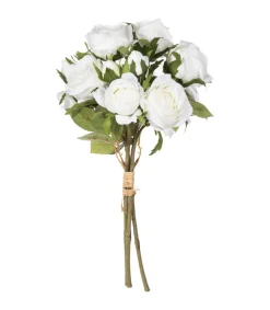 Atmosphera Bouquets De Fleurs | - Bouquet de fleurs artificielles 14 roses blanches d. 23 x h. 40 cm