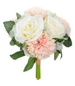 Atmosphera - Bouquet de fleurs artificielles roses et oeillets d. 20 x h. 26 cm Discount