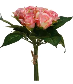 Atmosphera Bouquets De Fleurs | - Bouquet de fleurs artificielles 9 roses d. 23 x h. 25 cm
