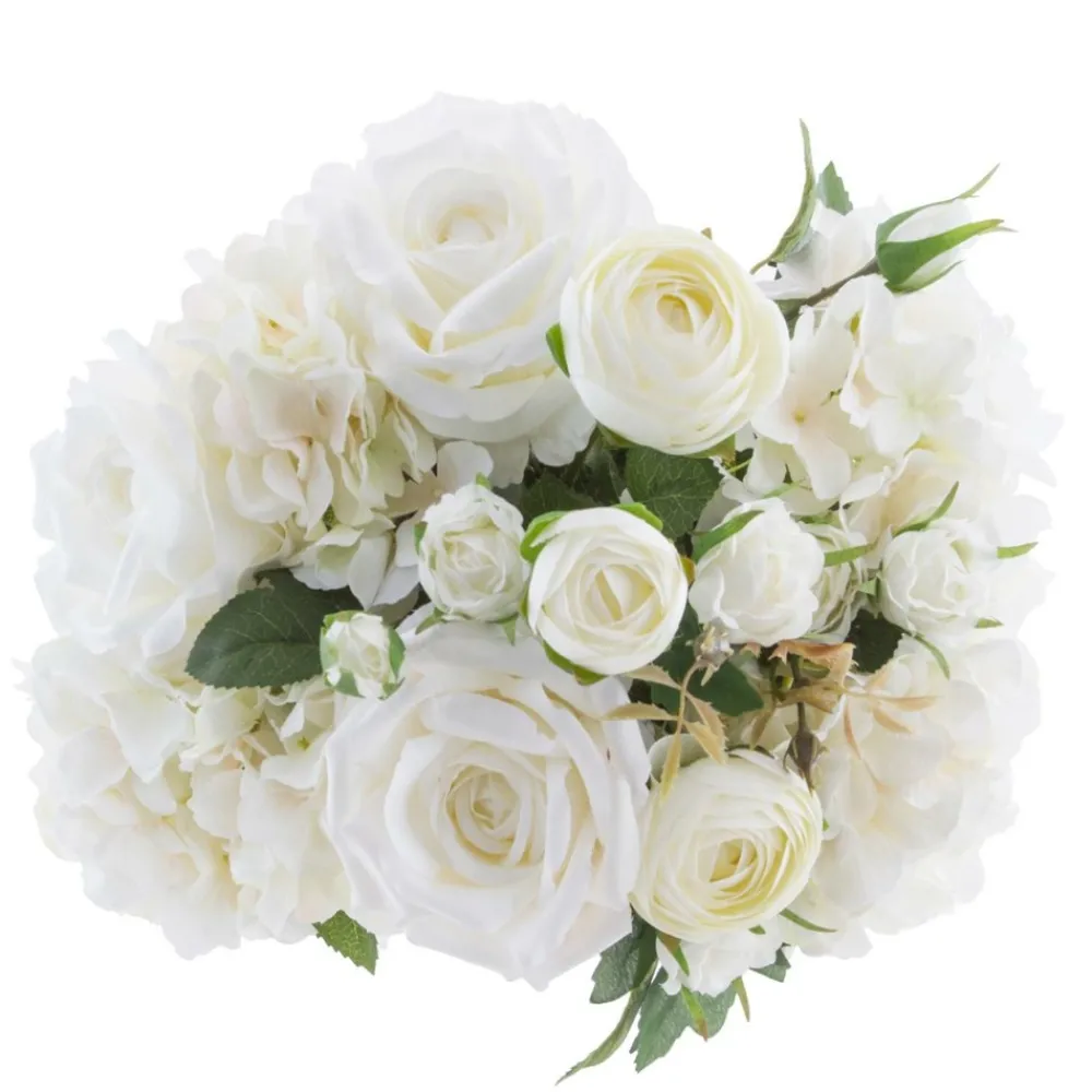 Atmosphera - Bouquet de 18 fleurs artificielles blanches d. 32 x h. 50 cm Best