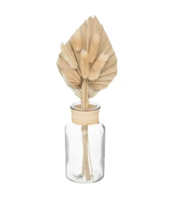 Atmosphera - Composition de fleurs séchées vase en verre h 28.5 cm Discount
