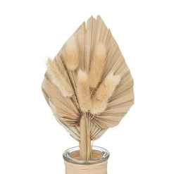 Atmosphera - Composition de fleurs séchées vase en verre h 28.5 cm Discount